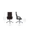 Ettorez Amaze Premium Leatherette High Back Chair In Brown Colour