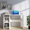 Woodbuzz Duke Engineered Wood Finish Study Table In Frosty White