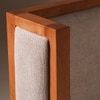 Kingsley Fabric King  Size Bed With Hydraulic Storage (Textured Beige Colour)