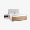 Toshi Solid Wood King Hydraulic Bed in Grey Colour