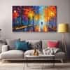 The Castle Decor Trees Passage Wall Art Set of 5 Wooden Framed Digital Painting 27x48 Inch
