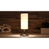 white & black cotton table lamp with Steel Base -46