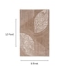 Handmade Wool Area Rug Modern Geometric Beige 9 x 12 Feet Carpet