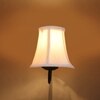 Devansh Black Wall Mounted Lamp With Off-White Cotton Shade