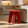 Crimson Wood Side Table in Crimson Red Colour