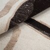 Handmade Round Natural Wool Rug Abstract Flow Ivory 10 Feet Carpet