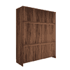 Julian Engineered Wood 4 Door Mirror Wardrobe In Walnut Finish