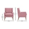 Leston Boucle Fabric Lounge Chair in Pink Colour