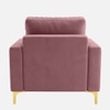 Arab Velvet 1 Seater Sofa Peach Color