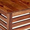 Kingsville Sheesham Wood Contemporary Square Coffee Table In Natural Teak Finish