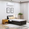 Hexa Engineered Wood Modern Single Bed With Headboard With Storage In Flower Wenge