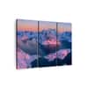 Truss Purple Pink Pieces Sunrise Canvas Wall Prints Canvas Wall Prints Set of 3 Multicolor Matte