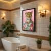 The Castle Decor Stylish Leopard Floral Shirt Wall Art 8x12 Inch