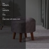 Brick Grey Faux Leather Ottoman