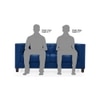 Windsor Premium 2 Seater Fabric Sofa in Cobalt Colour