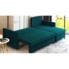 Wego 3 Seater LHS Pull Out Sofa cum Bed  in Blue Colour