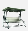 Thun Garden Swing Cum Bed In Green And White Finish