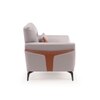 Jonas 1 Seater Leatherette Sole in Oyster Grey Colour