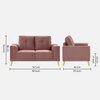 Nency Velvet 2 seater Sofa Peach