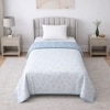 Lila White & Blue Floral Cotton Dohar Set Of 2 Reversible Single Bed 350 Tc Size 240 X 160 Cms