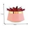 Vibrant Planter With Crimson Artificial Succulent Plant