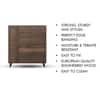 Hexa Red Engineered Wood Shoe Rack in Flower Wenge Colour