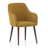 Owen Fabric Lounge Chair in Ochre Colour