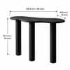 Vedika Solid Wood Console Table in Matt Black Finish 119 cm