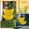 Kepler Brooks Oswald Pro Large Lounge Chair With Wheels in Yellow Colour