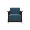 Serra Wooden Sofa - Mahogany Finish (Colonial Blue)