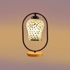Devansh Multicolor Glass Wooden & Iron  Table Lamp -17 Inch Height  -Ag1