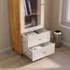 Hexa Engineered Wood Bookshelf Multipurpose Storage Rack in Giant Wood and Frosty White Colour