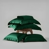 Stoa Paris 300 Tc Satin Bedsheet Super King Size Bed with Pillow Covers in Emerald Green