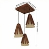 Flue Brown Solid Wood Cluster Hanging Light