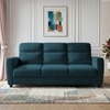 Alvaro Velvet 3 Seater Sofa T Blue Color