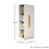 Hexa Red Wooden 1 Door Wardrobe with Hanging Space in Frosty White Colour