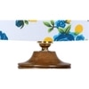 Ayla Multicolor cotton table lamp with Natural Wood Base