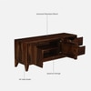 Sheesham Wood TV Unit In Provincial Teak Finish With Drawers