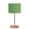 Devansh Green Jute  Table Lamp With  Natural  Wood Base  & Steel Pipe (7X17 Inches)-17