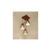 Flue Brown Solid Wood Cluster Hanging Light