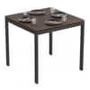 Holven 4 Seater Square Dining Table Brown Maple & Black