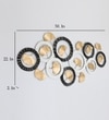 W-Round Abstract Metal Wall Decor in Multicolor Set of 1