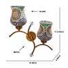 Devansh Metal Electric Wall Light in Gold Colour with Multi Shade Count of 2 Lights