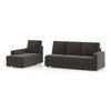 Apollo Sofa (Colour : Smoke, Cushion : Hard, Back Type : High Back, Seating Capacity : Left Aligned 3 Seater + Left Aligned Chaise)