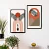 The Castle Decor Boho Abstract Botanical Wall Art Set of 2 Design 12 11x17 Inch