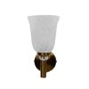 Devansh Metal Electric Wall Light in Gold Colour with White Shade Count of 1 Light