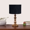 Devansh Black  Jute   Table Lamp With  Wood Natural Base (7X7X15.5 Inches)-17