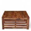 Kingsville Sheesham Wood Contemporary Square Coffee Table In Natural Teak Finish