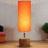 Brynlee Orange cotton & solid wood table lamp