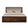 Vrinda Solid Wood Queen Size Bed In Hydraulic Storage Bed In Provincial Teak Finish